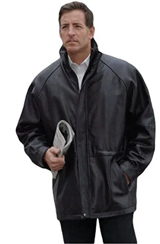 34'' Raglan Reed Classic Men's Car Coat in Imported Lamb with Zip-Out Lining - Imported