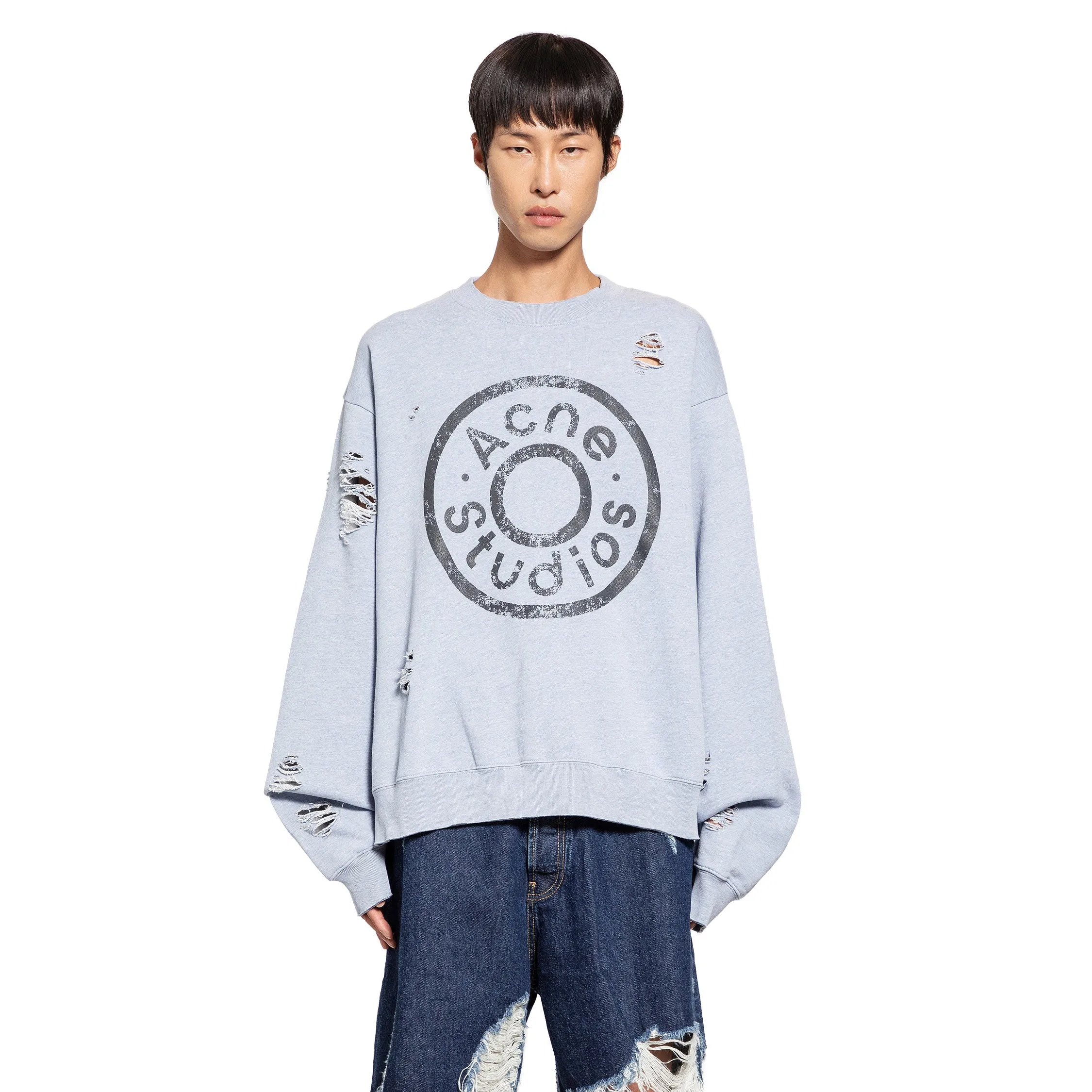 ACNE STUDIOS MAN BLUE SWEATSHIRTS