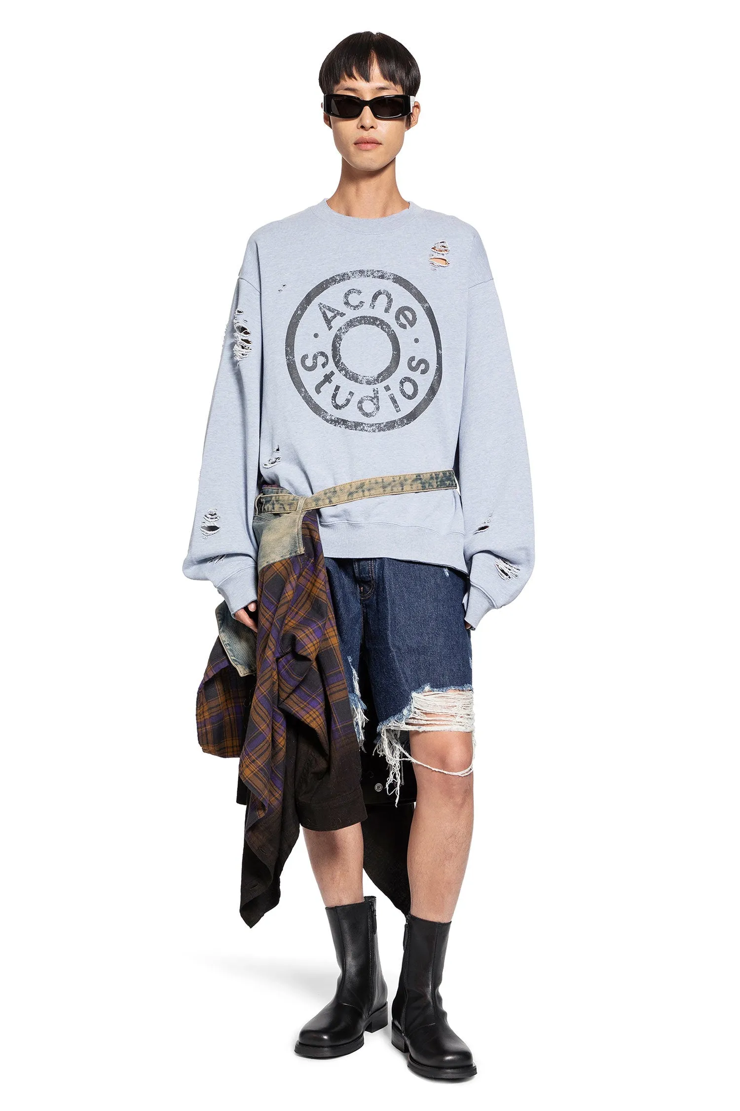 ACNE STUDIOS MAN BLUE SWEATSHIRTS