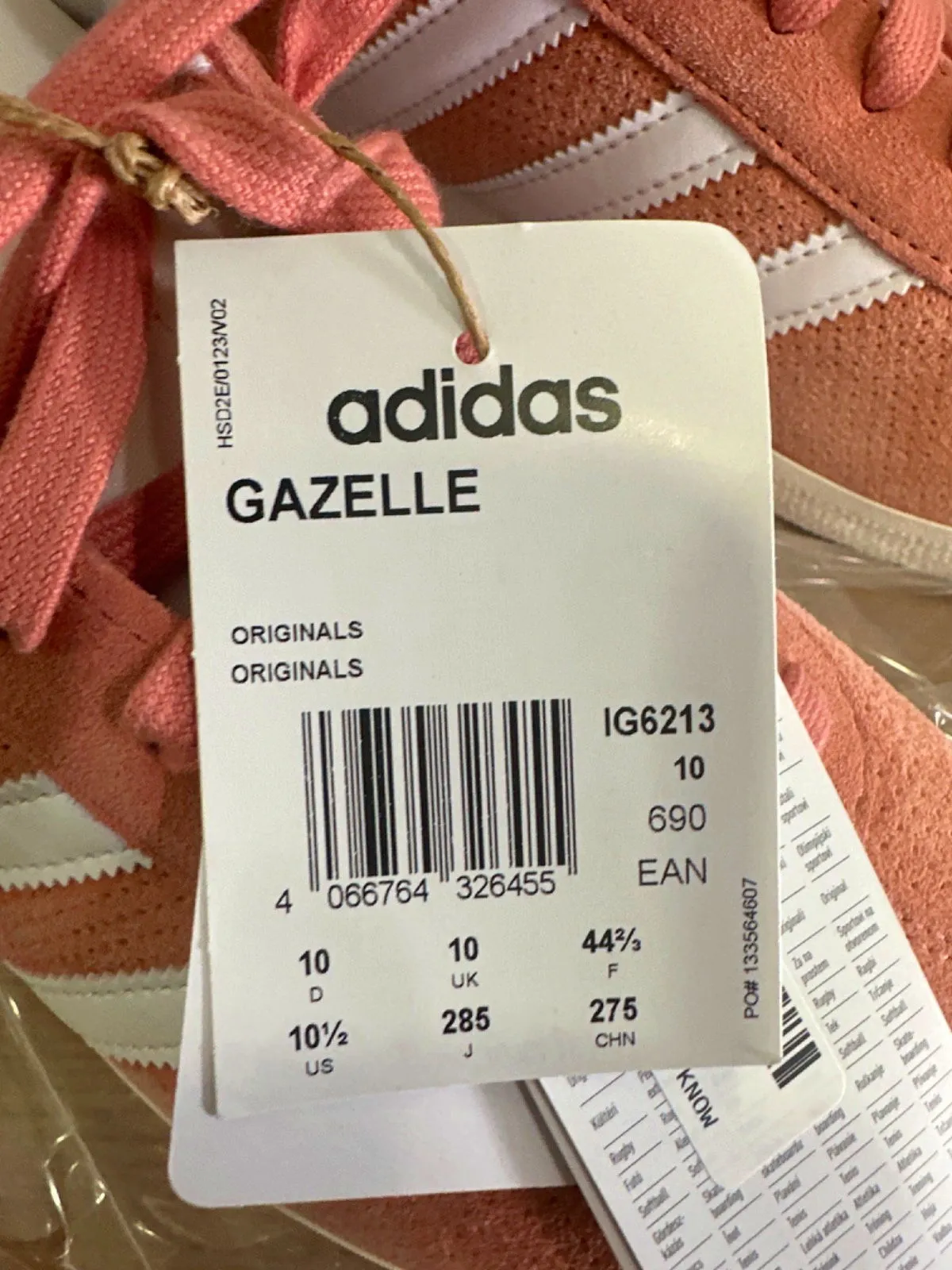 Adidas Pink Gazelle Trainers UK 10