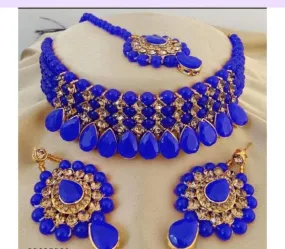 Alloy jewel Set | MANATH (blue)