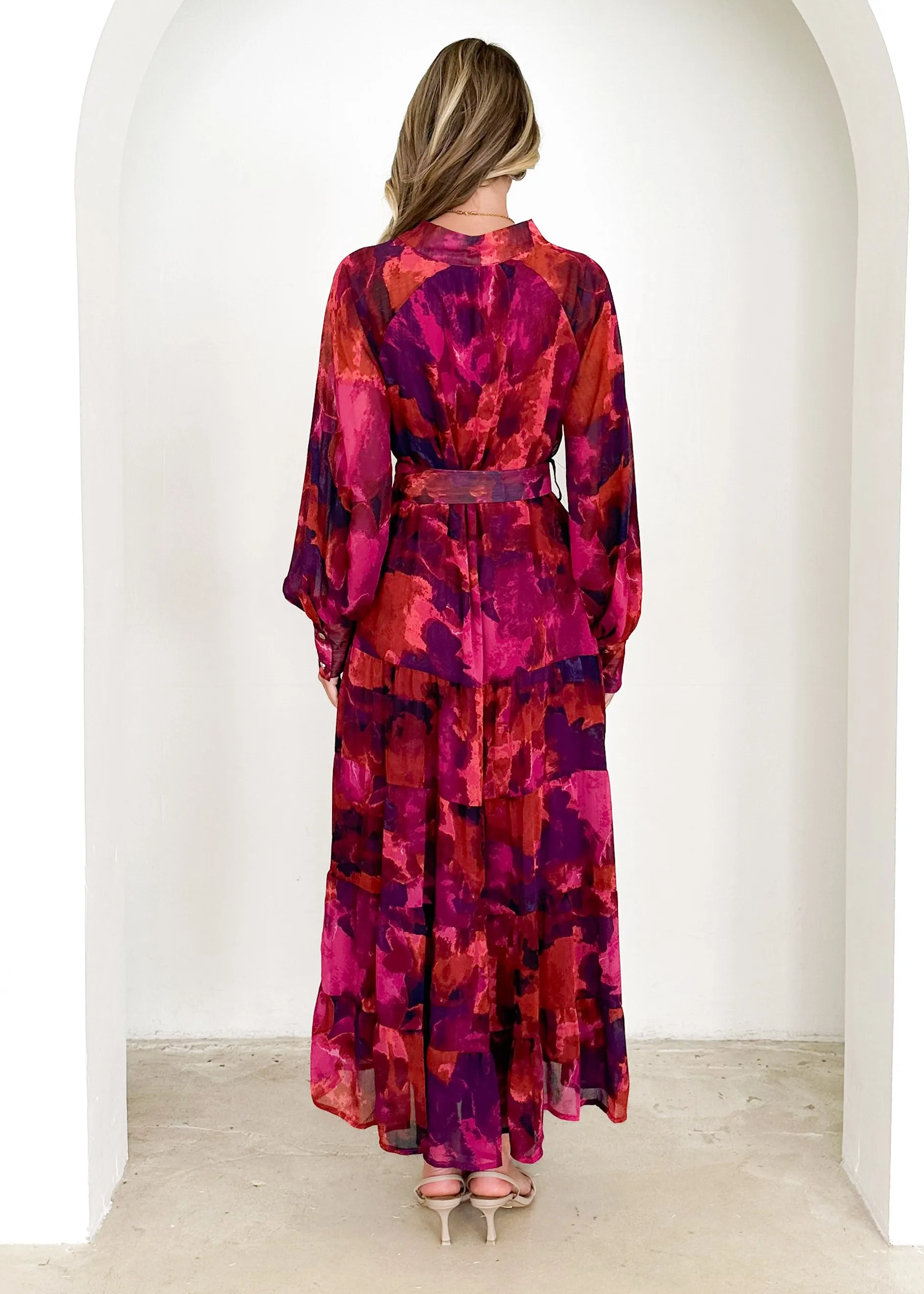 Anabella Maxi Dress - Plum Splash