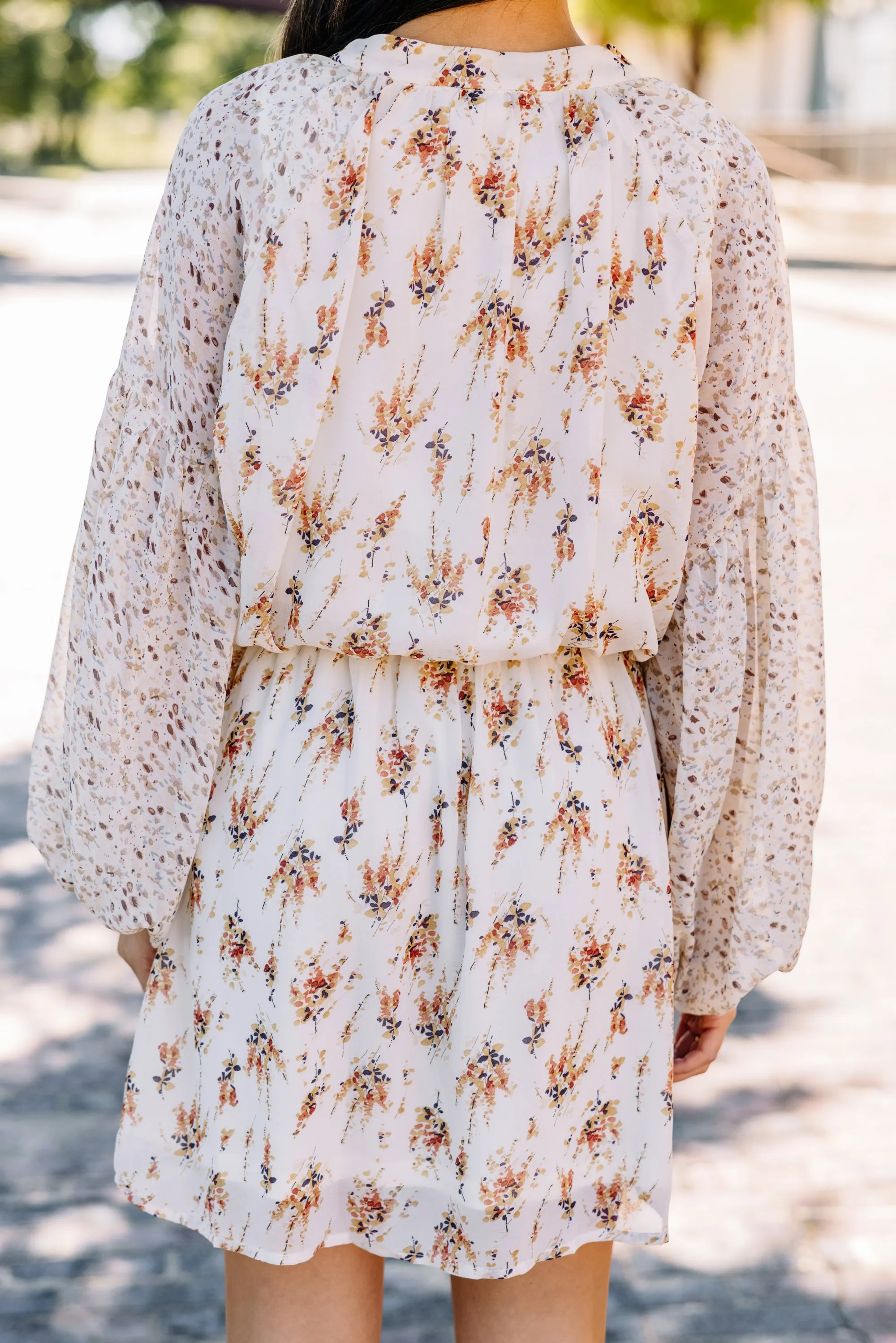 As Far As You Know Natural White Floral Dress