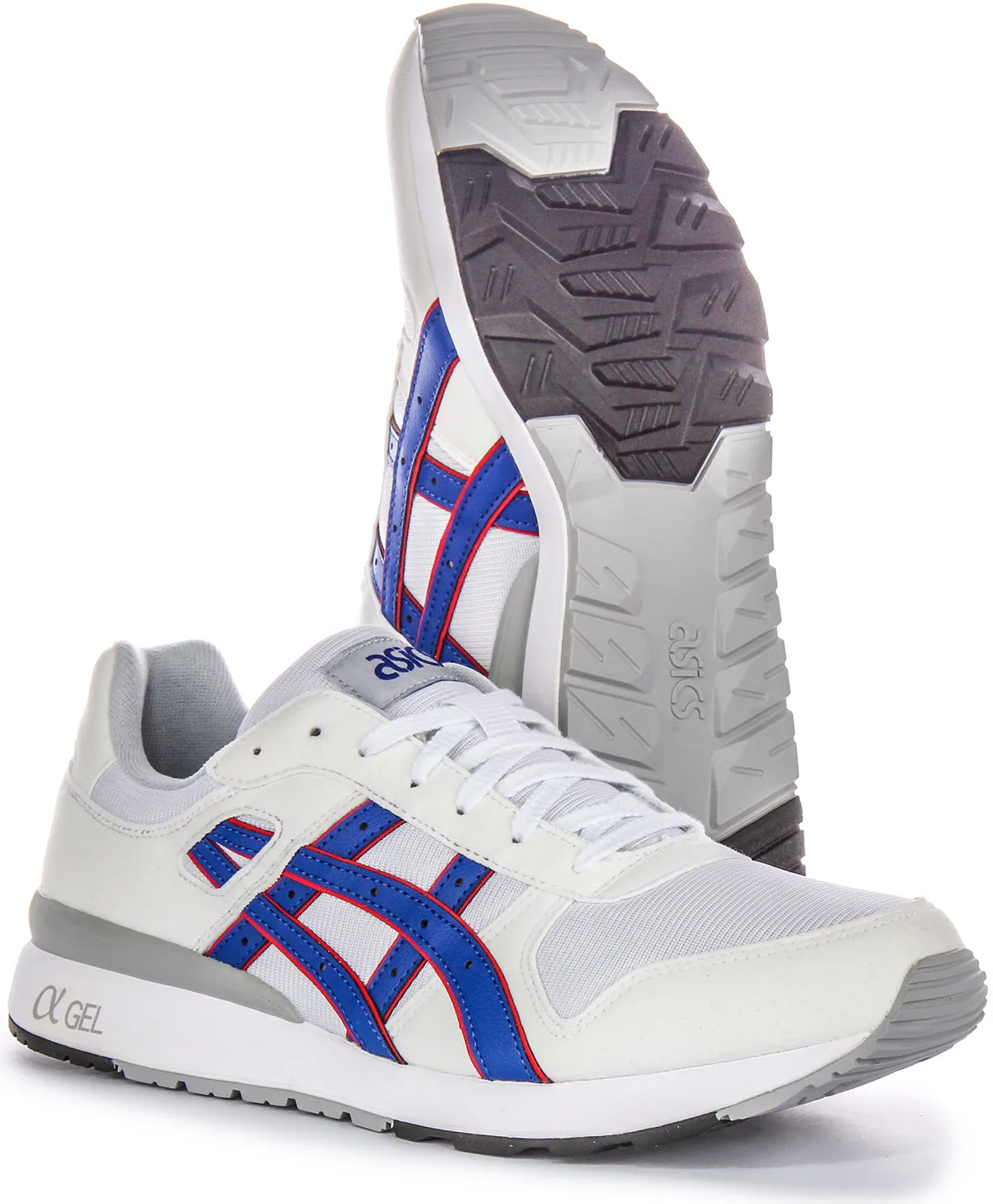 Asics GT II In White Blue Trainers or Men