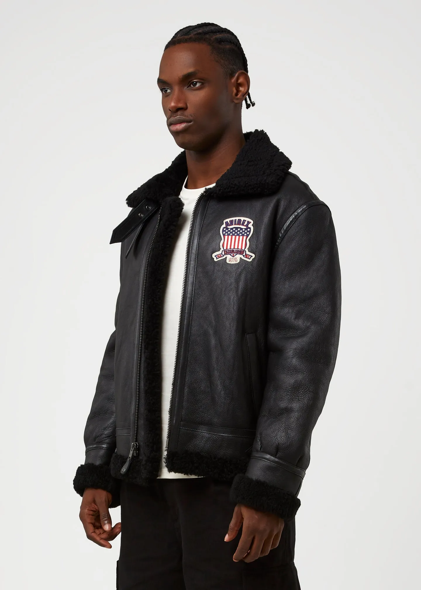 AVIREX OSTRICH ICON JACKET BLACK