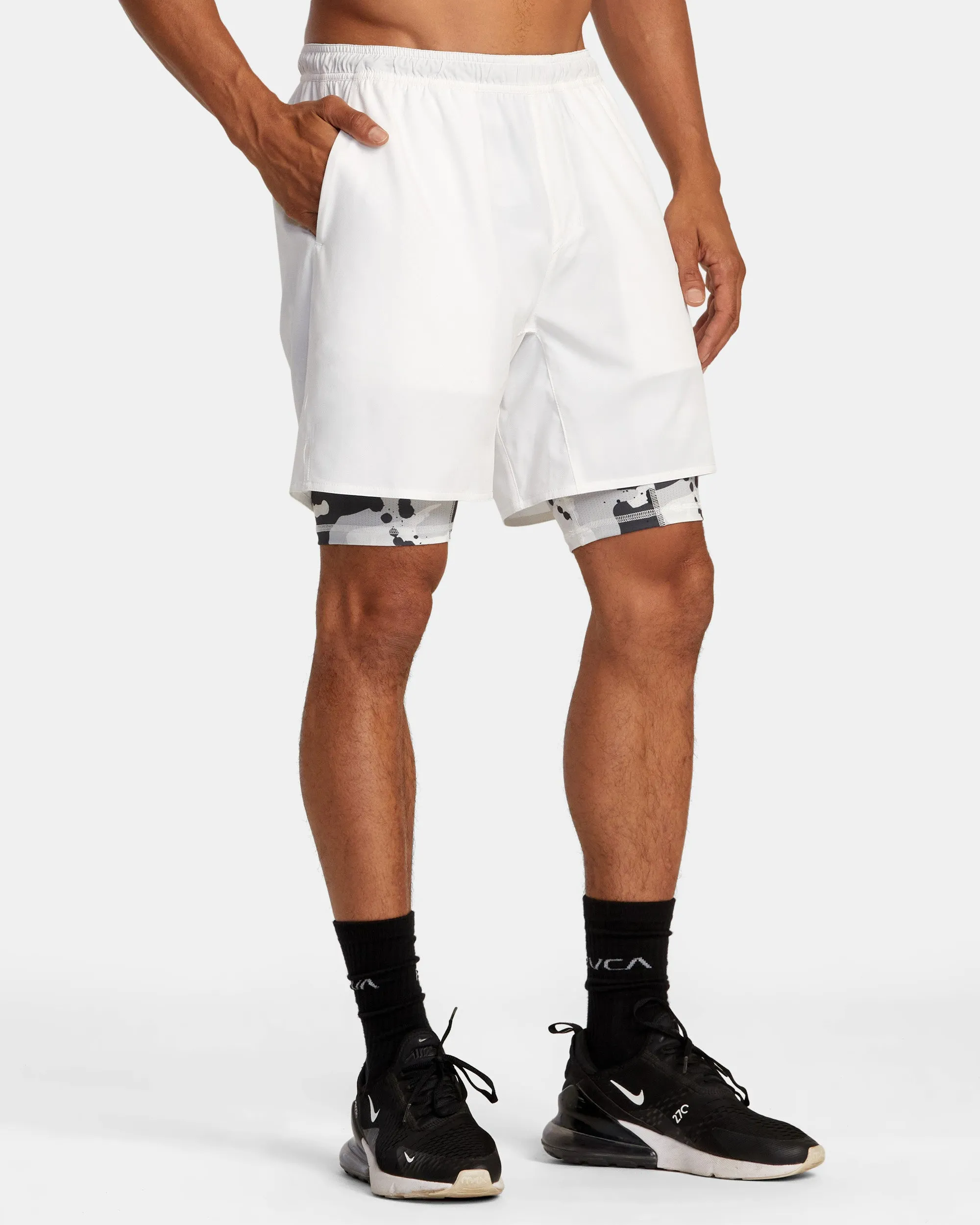 Bedwin x Stash Train 2-in-1 Shorts - Off White