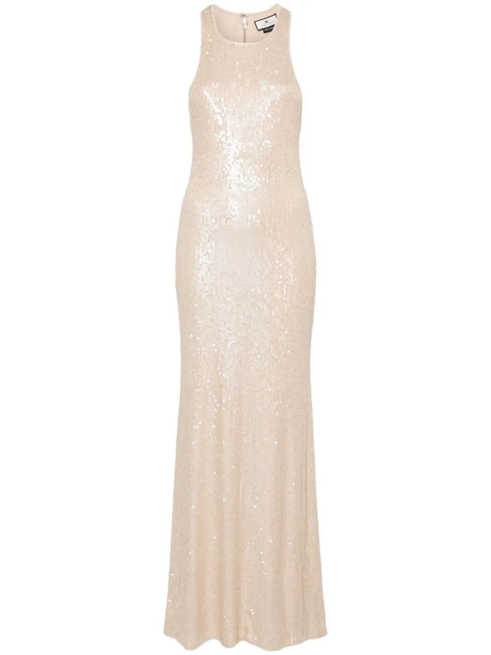 BEIGE SEQUIN STRAPS DRESS