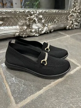 Black Comfort Fit Loafers