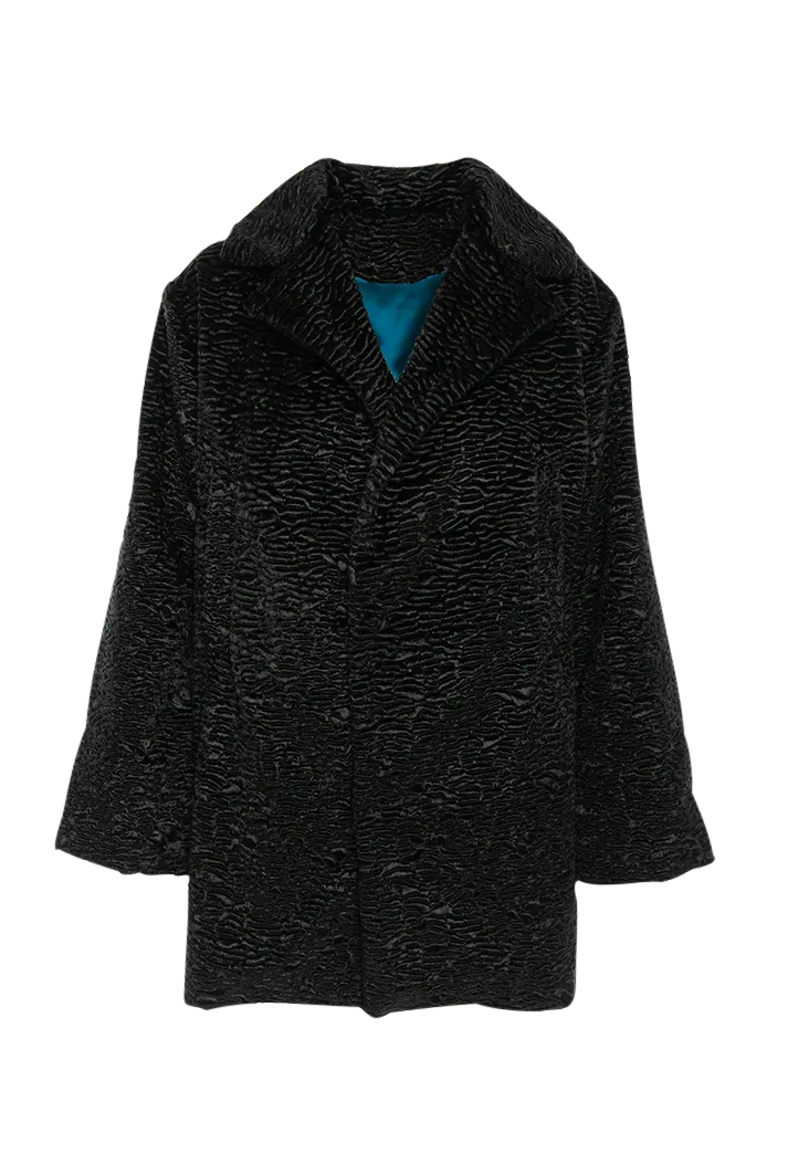 Black Faux Fur Coat