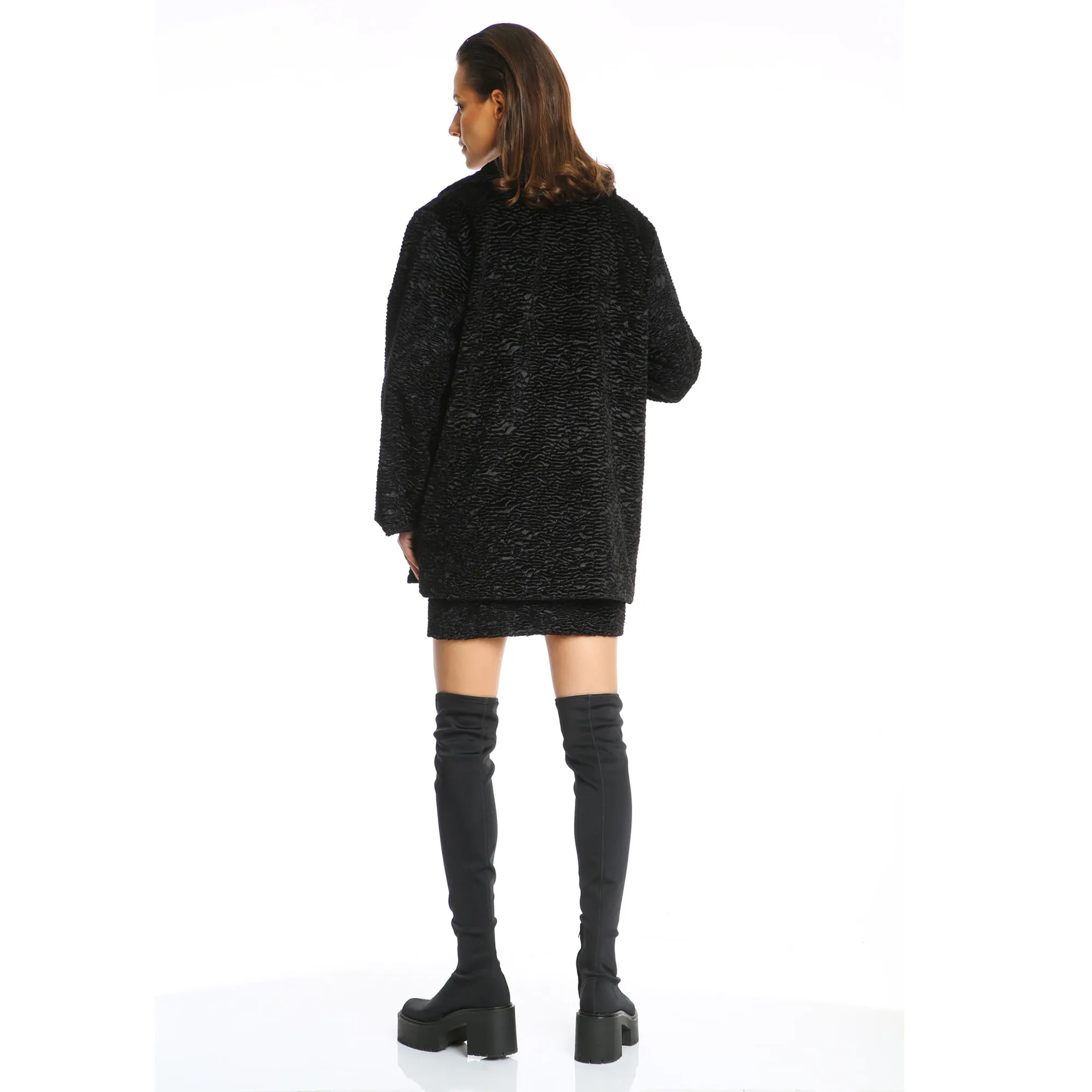 Black Faux Fur Coat