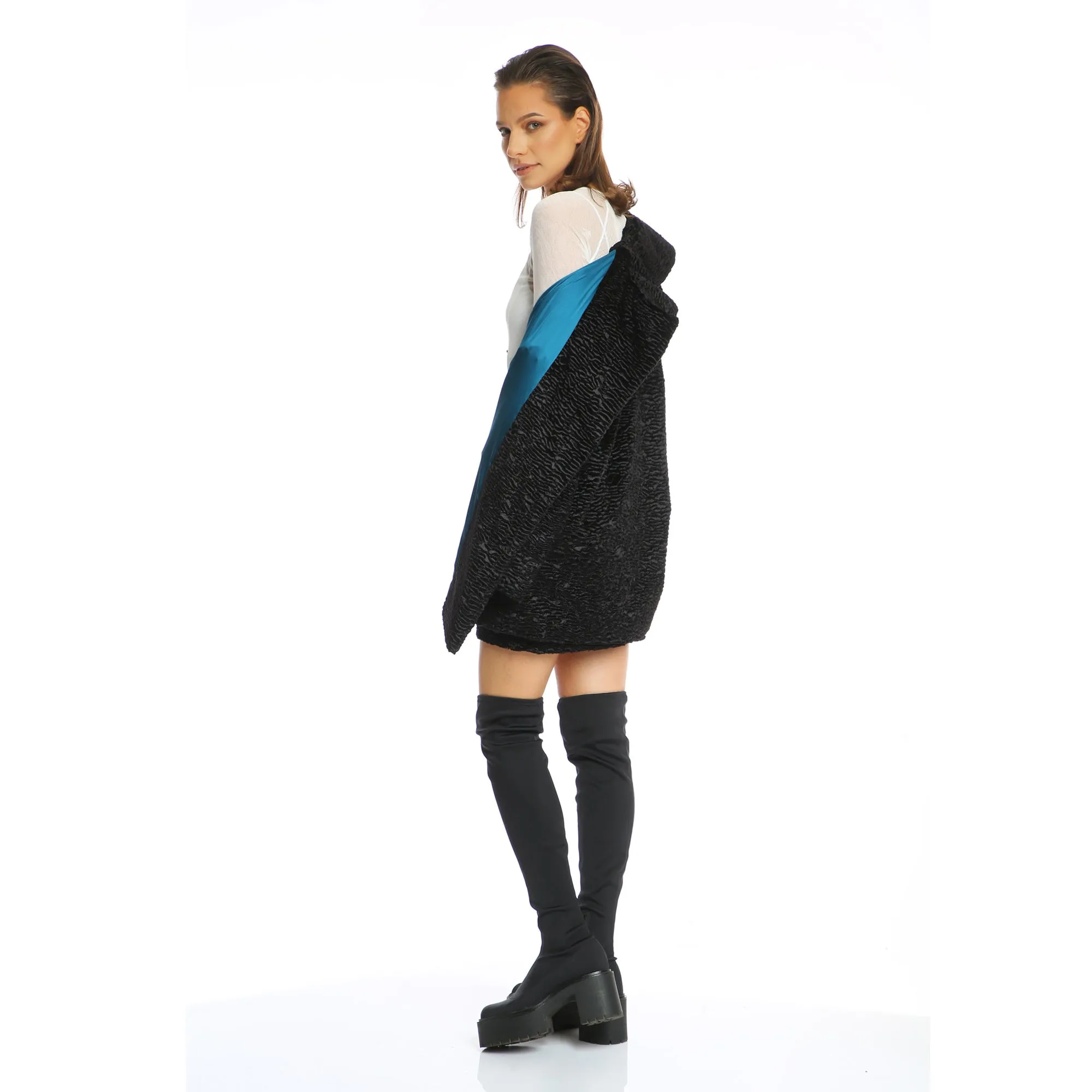 Black Faux Fur Coat