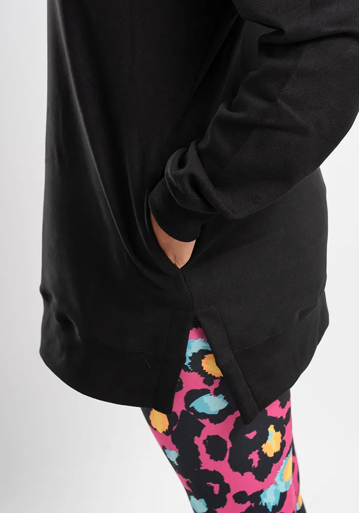 Black Longline Popsy Sweatshirt