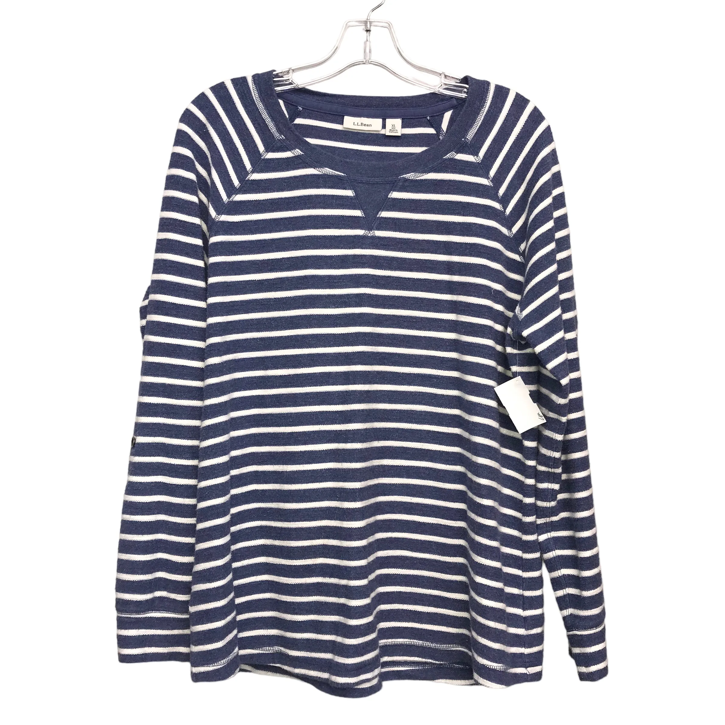 BLUE & WHITE TOP LS by L.L. BEAN Size:XL