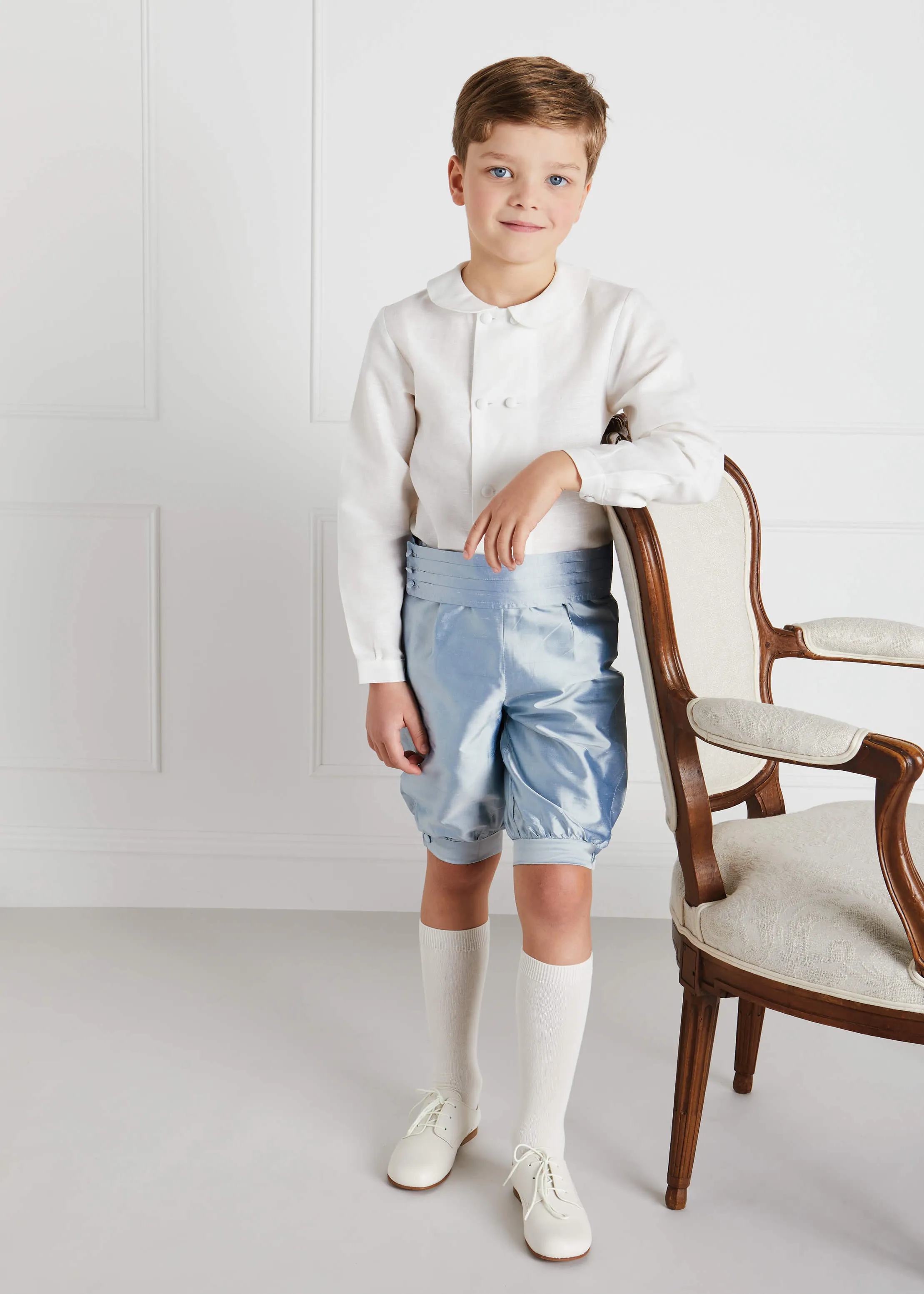 Blue Silk Pageboy Knickerbockers (12mths-10yrs)