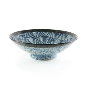 Blue Wave Large Shallow Bowl, 24.3cm