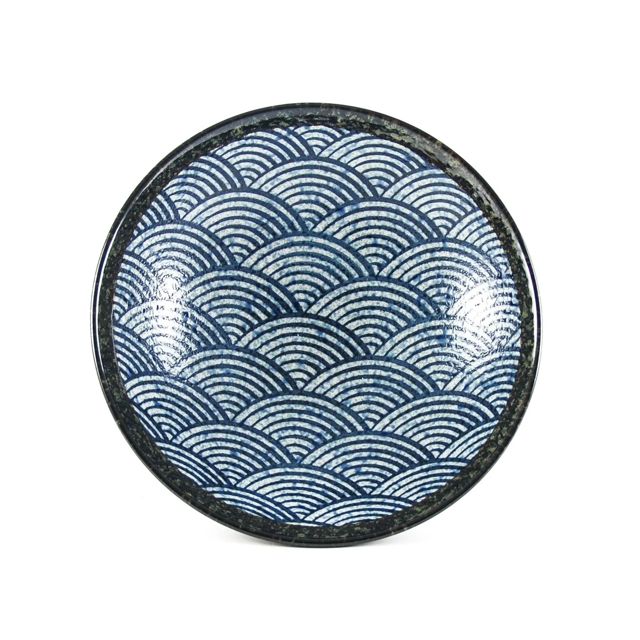 Blue Wave Large Shallow Bowl, 24.3cm