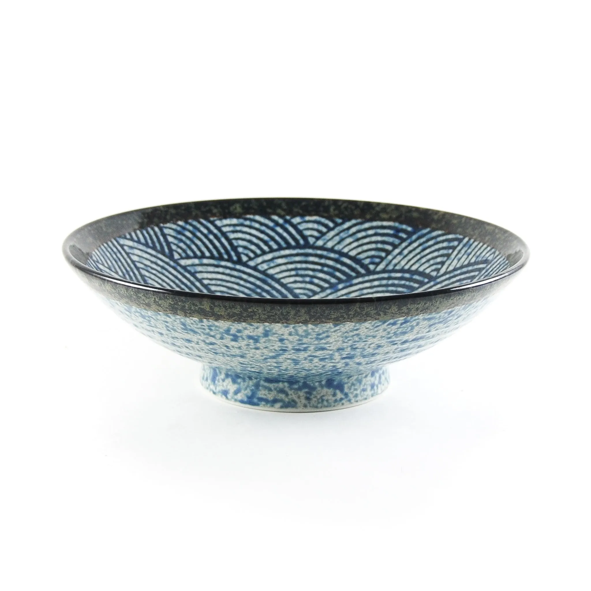 Blue Wave Large Shallow Bowl, 24.3cm