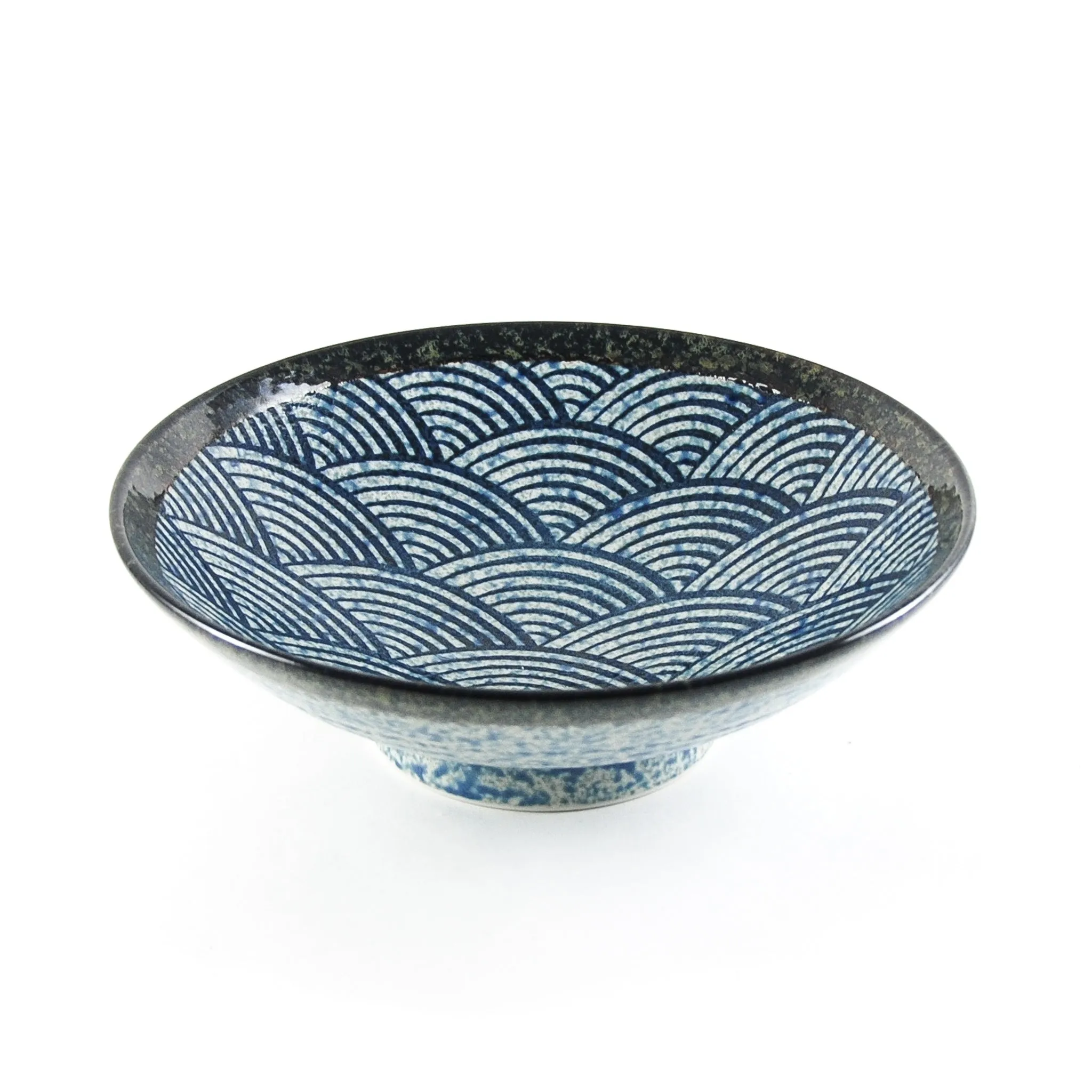 Blue Wave Large Shallow Bowl, 24.3cm