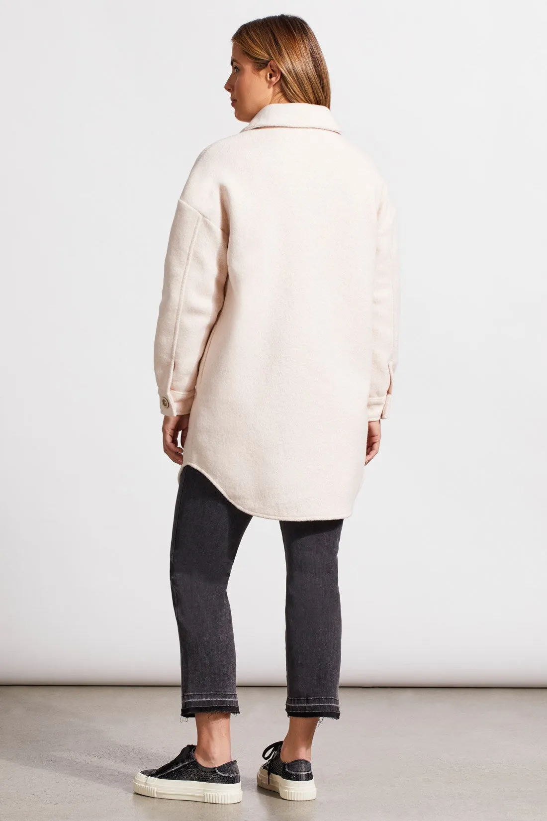 BOILED WOOL JACKET WITH POCKETS-Blush