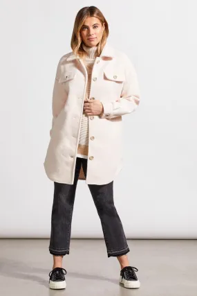 BOILED WOOL JACKET WITH POCKETS-Blush