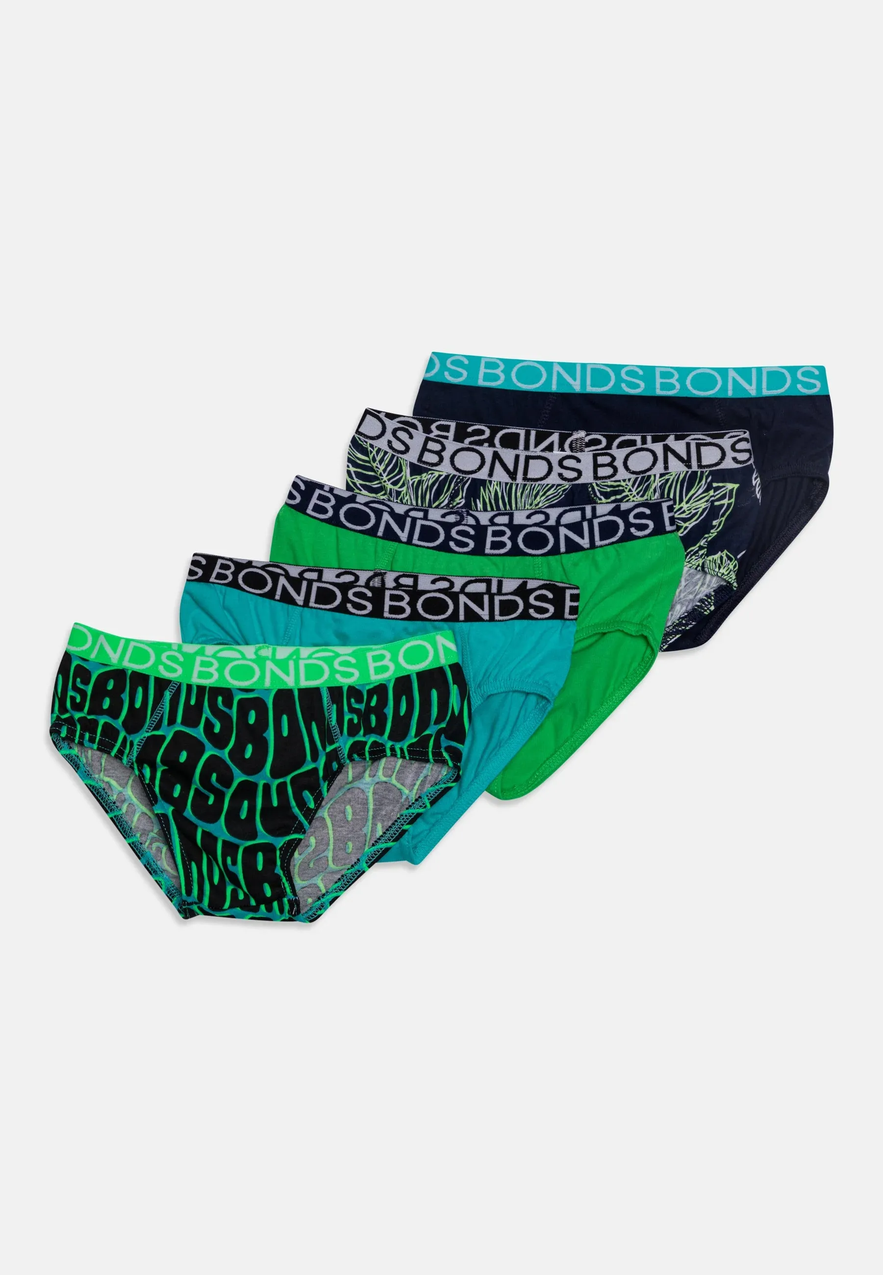 Bonds Boys Brief 5 Pack - Re-Bubble Logo