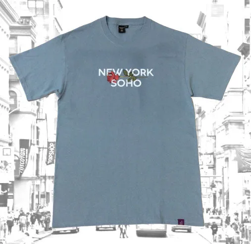 Brooklyn Work T55 S/S Tee Stonewash Blue