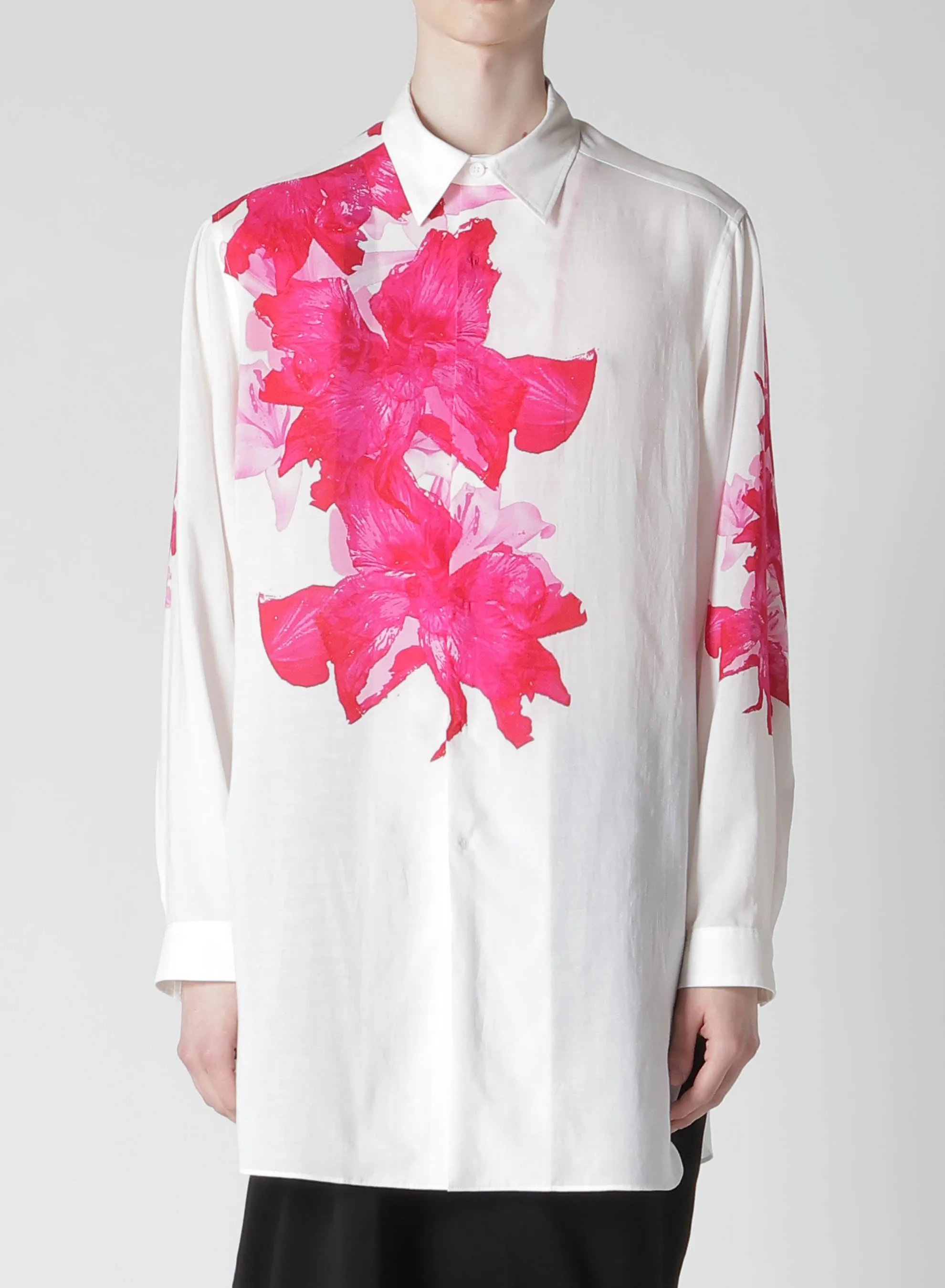 CELLULOSE PINK FLOWER DESIGNED BLOUSE