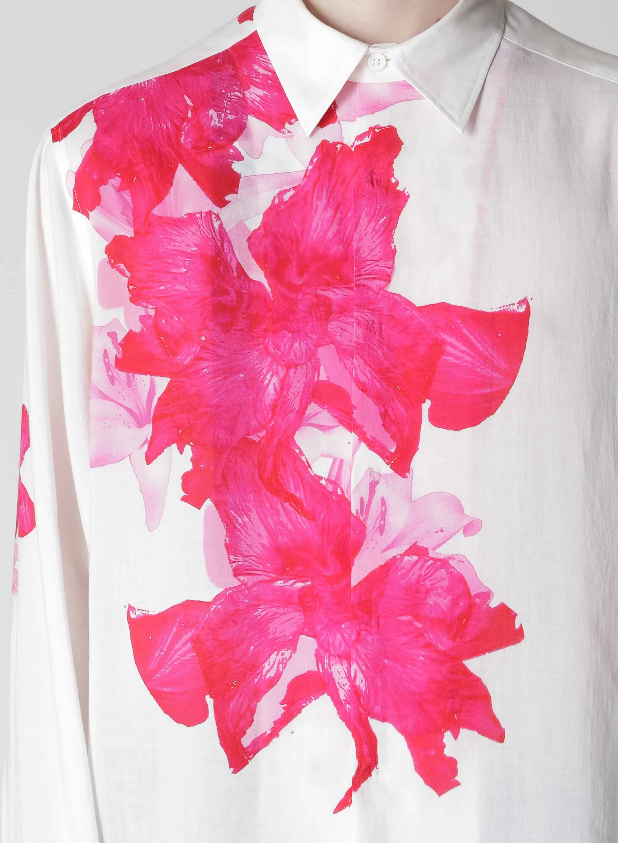 CELLULOSE PINK FLOWER DESIGNED BLOUSE