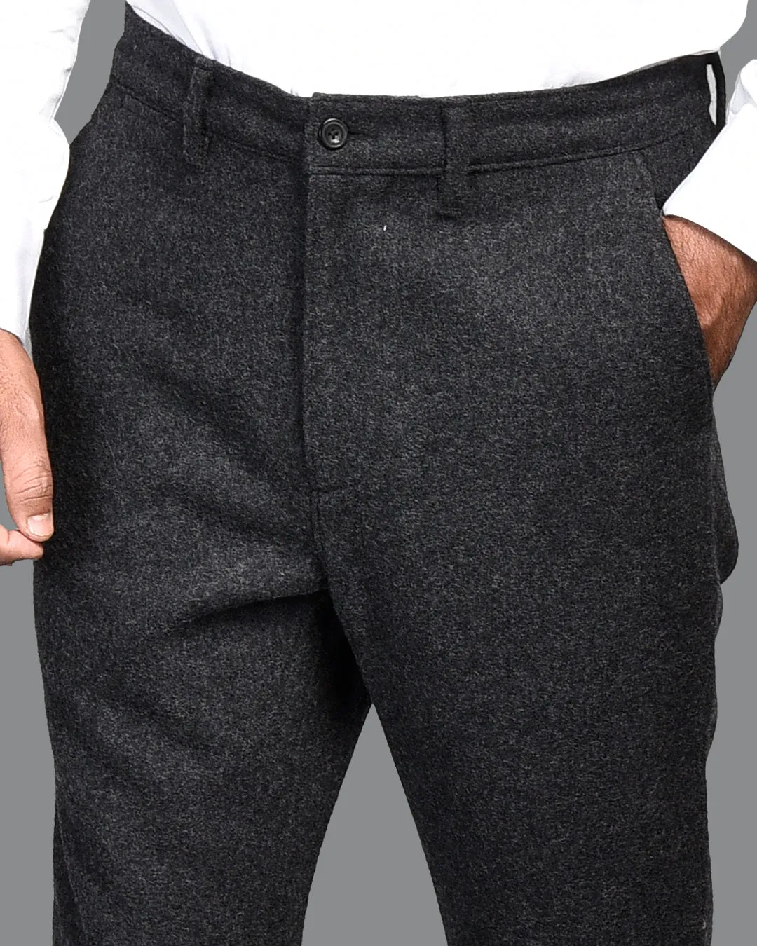 Charcoal Grey Winter Pant in Recycled Wool