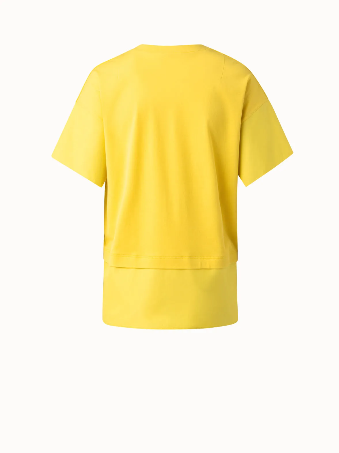 Cotton Jersey And Poplin T-Shirt