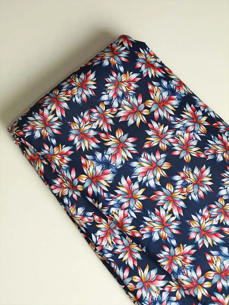 Crepe Digital Floral Printed Running material