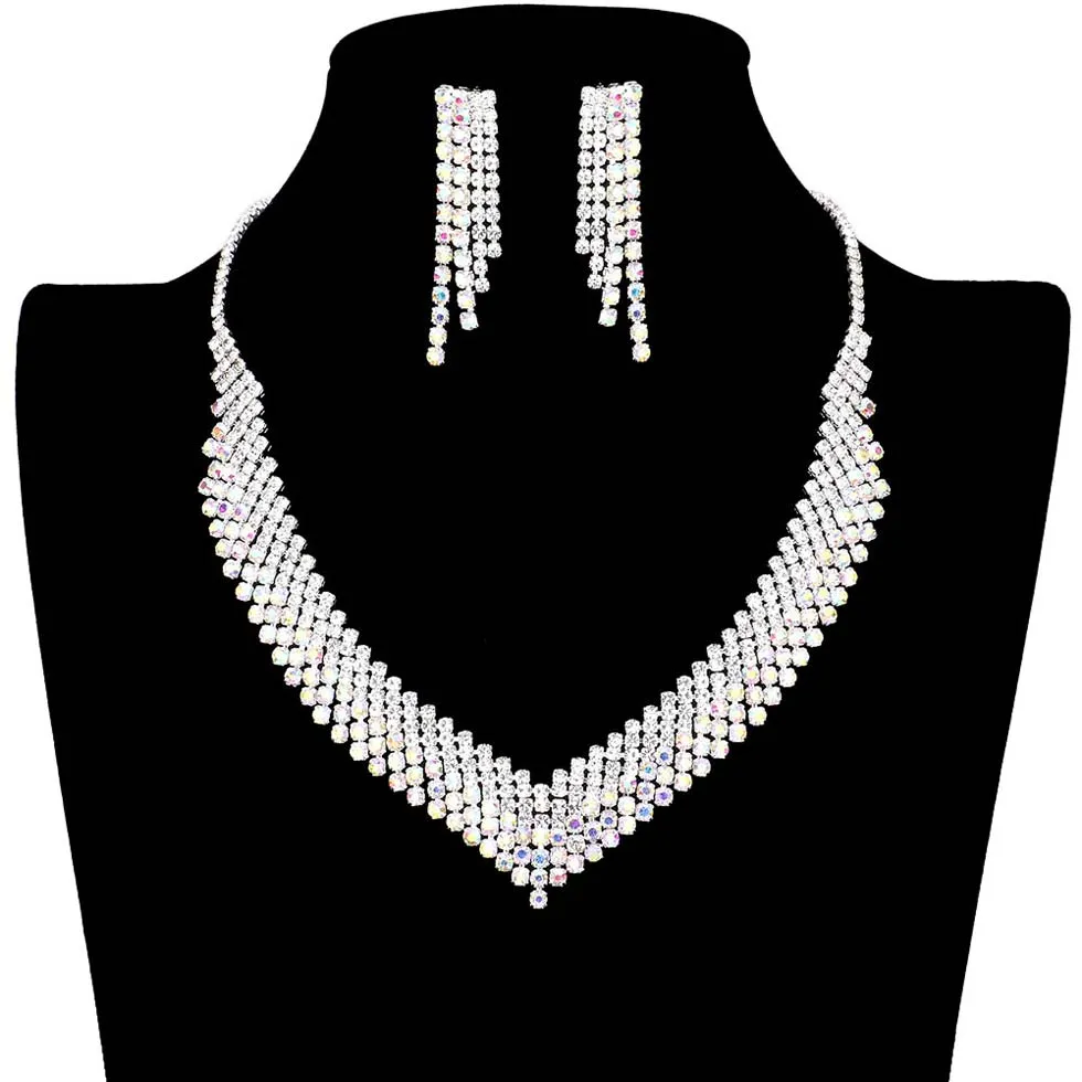 Crystal Rhinestone Pave Necklace