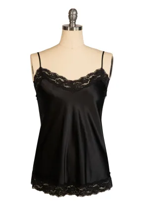 D'Amour Silk Camisole (Black)