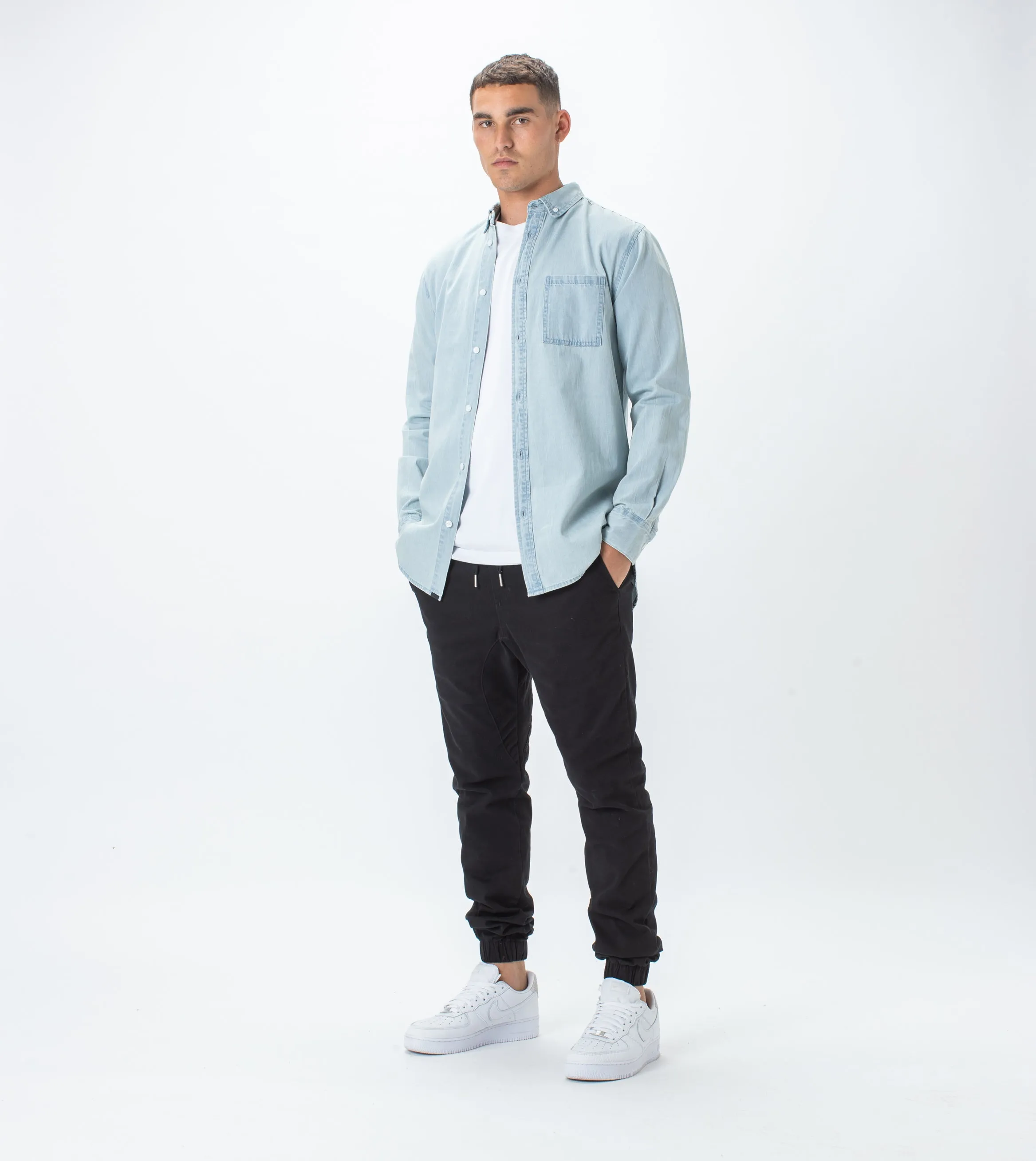 Denim Work LS Shirt Sea Salt