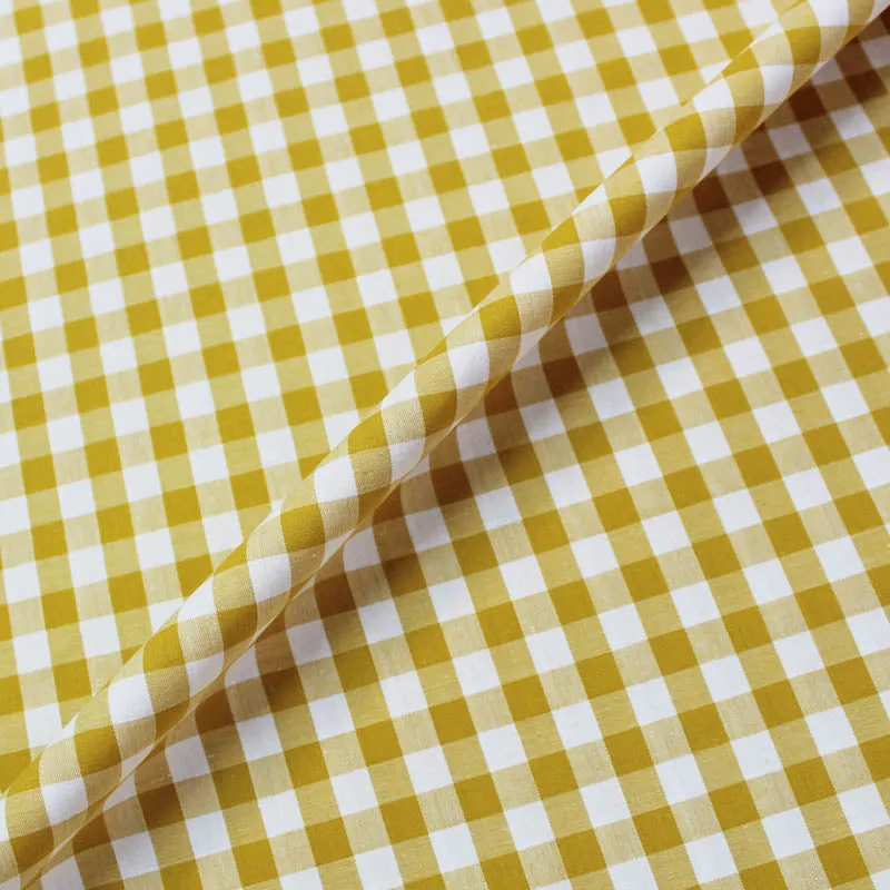 Dressmaking Cotton Gingham - Wide Width - Turmeric and White