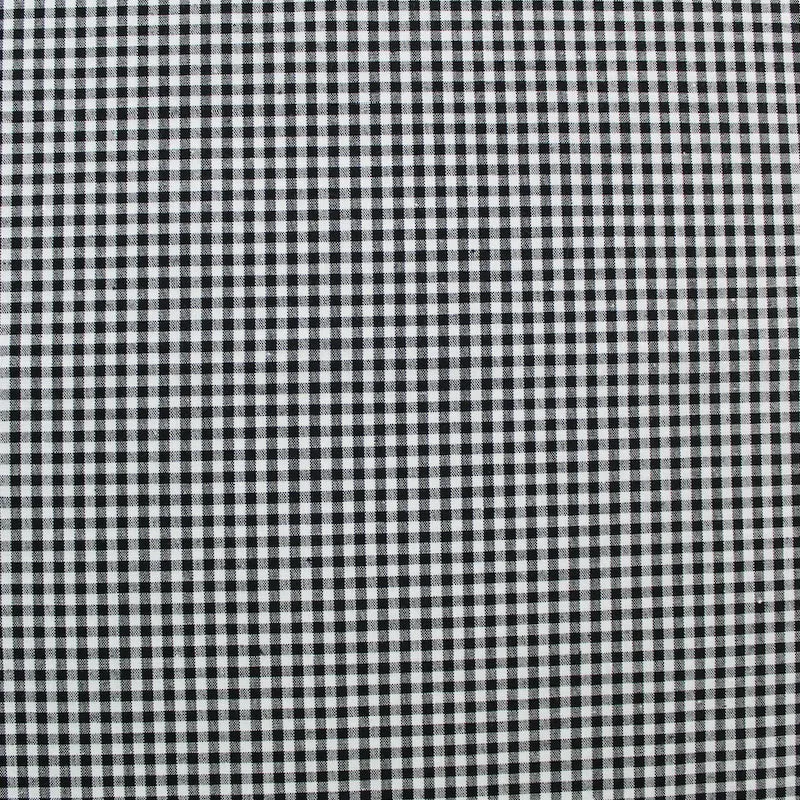 Dressmaking Cotton - Mini Gingham - Black and White