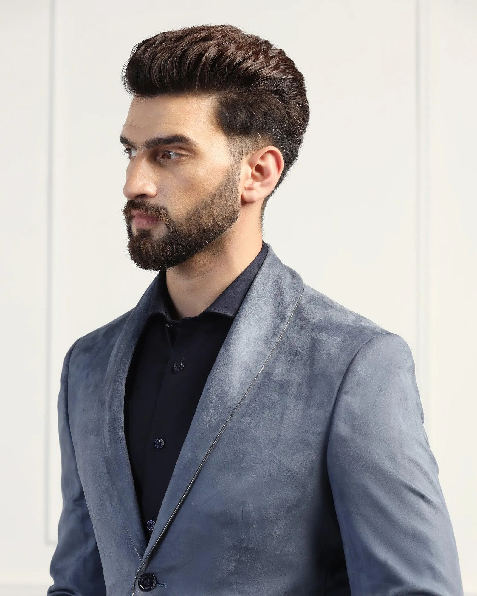 Formal Navy Solid Blazer - Alcazar