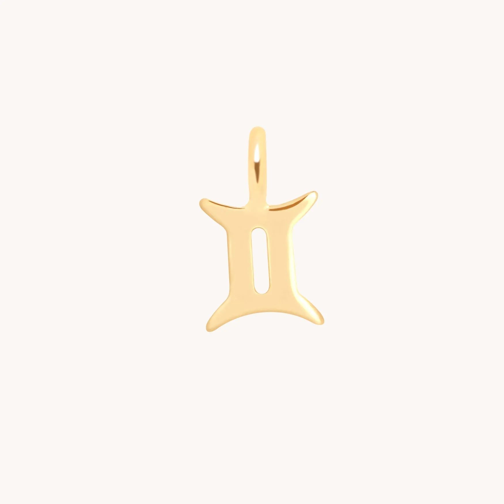 Gemini Zodiac Charm 9k Gold