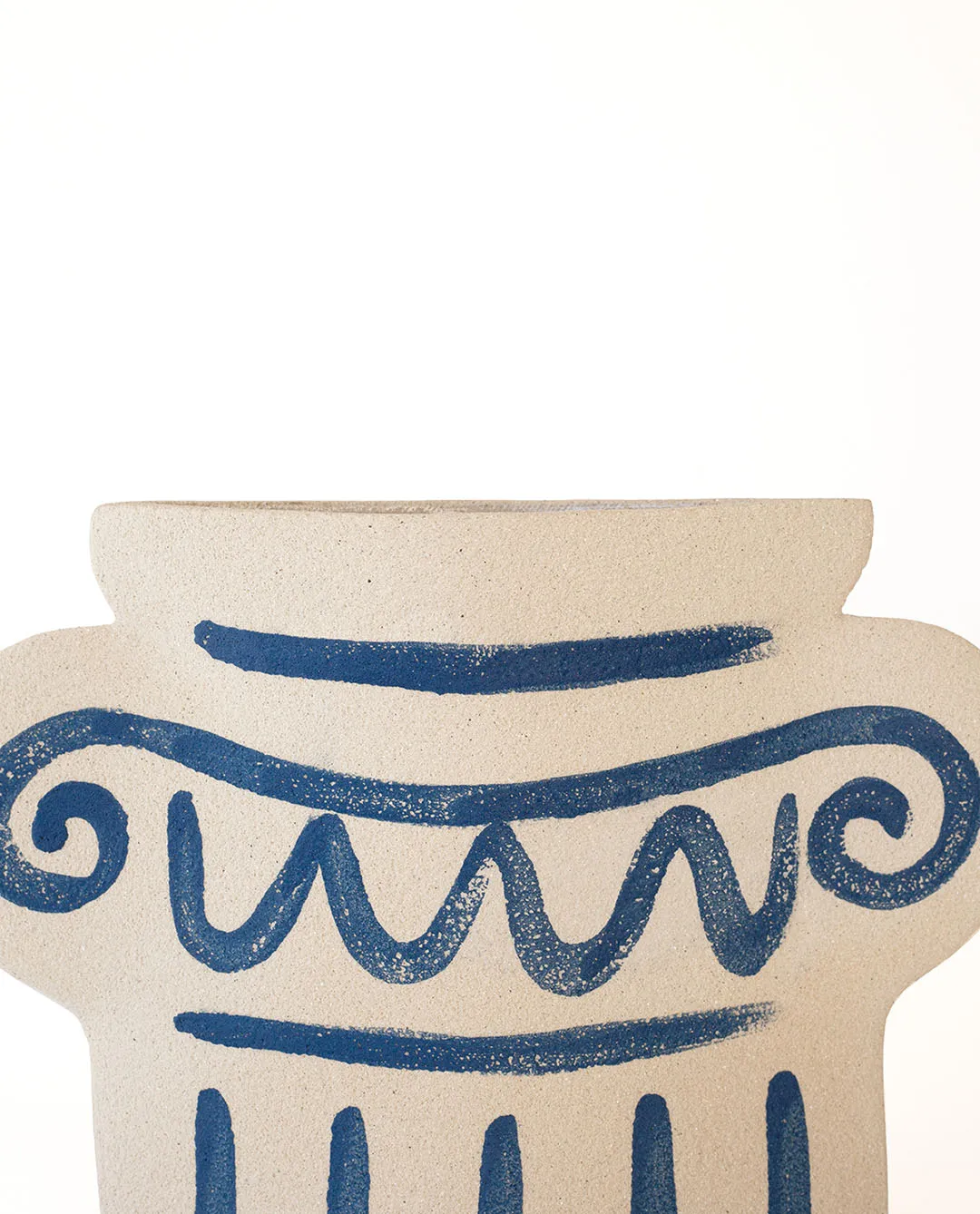 'Greek Column' Ceramic Illustrated Vase