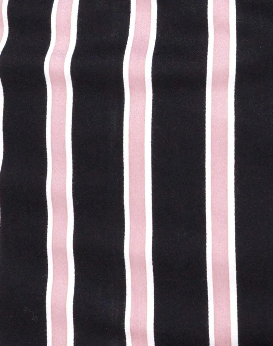 Luveries Dress in Formal Stripe