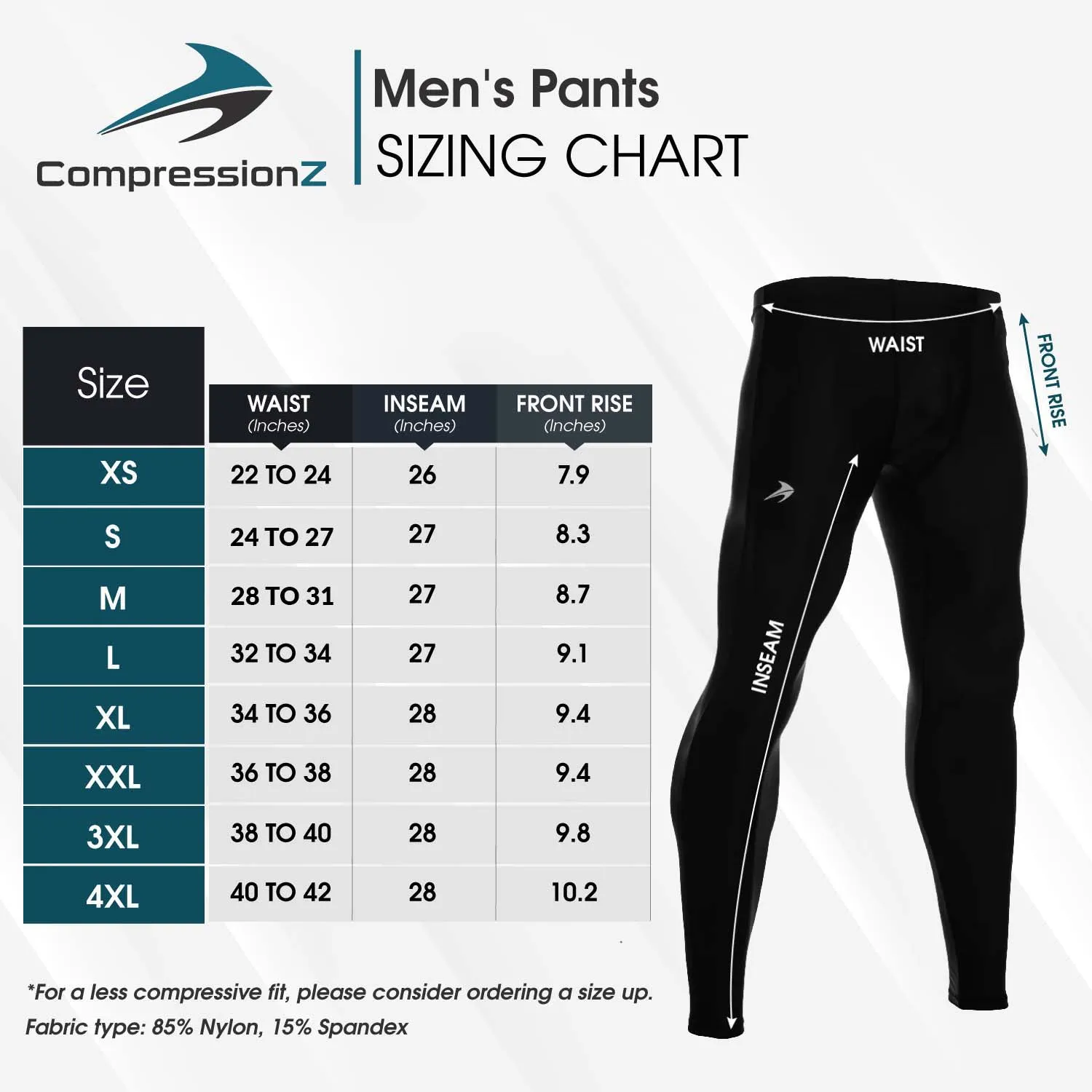 Men's Compression Pants W/ Pockets - Dark Gray