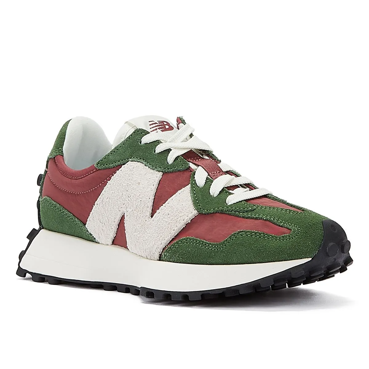 New Balance 327 Women's Green/Burgundy Trainers