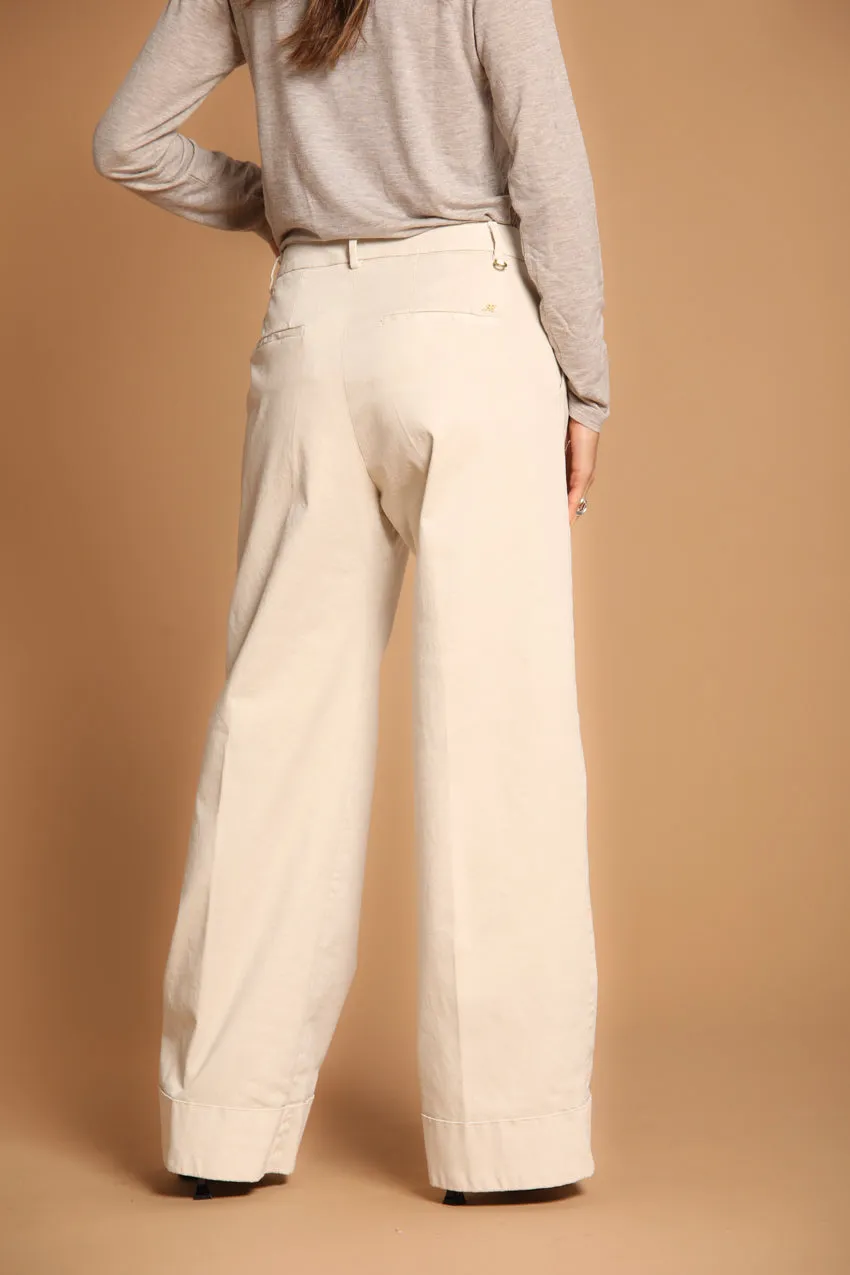 New York Studio women's chino pants in satin relaxed fit 