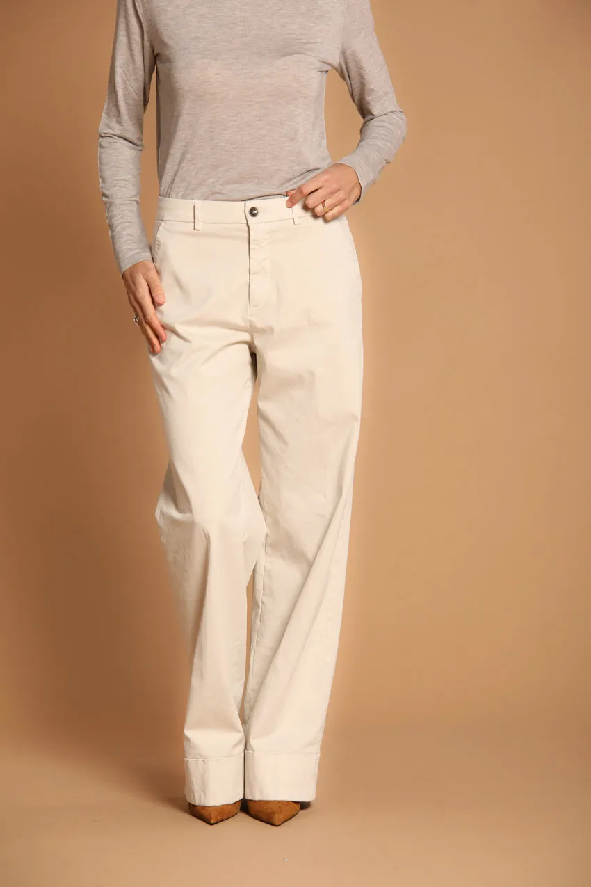 New York Studio women's chino pants in satin relaxed fit 