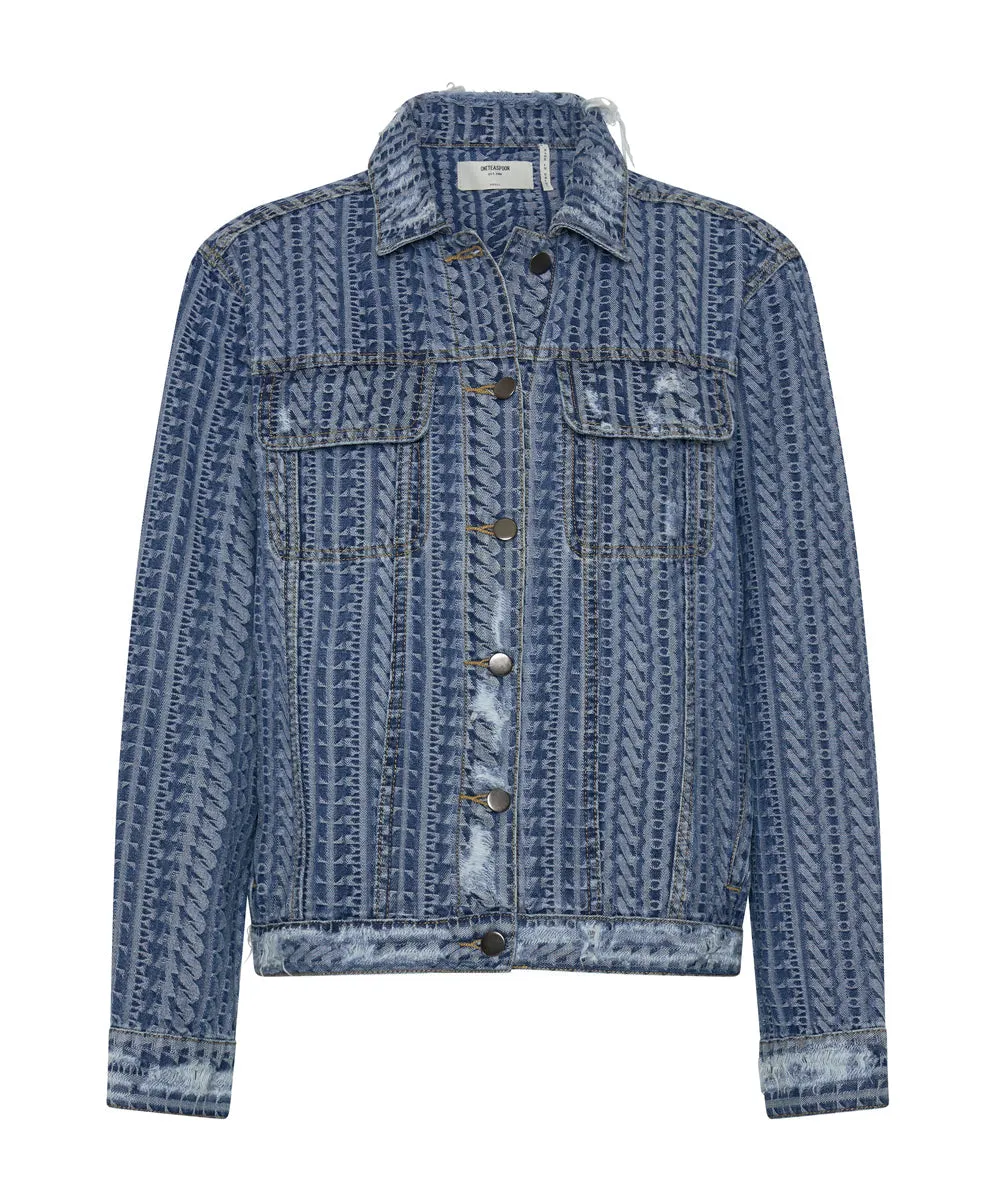 On Repeat Denim Trucker Jacket - Dark Blue