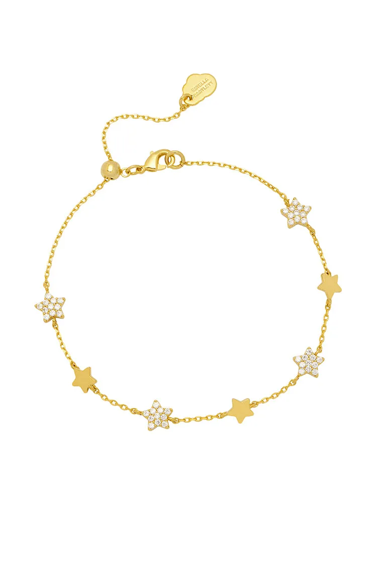 Pave Star Charm Bracelet