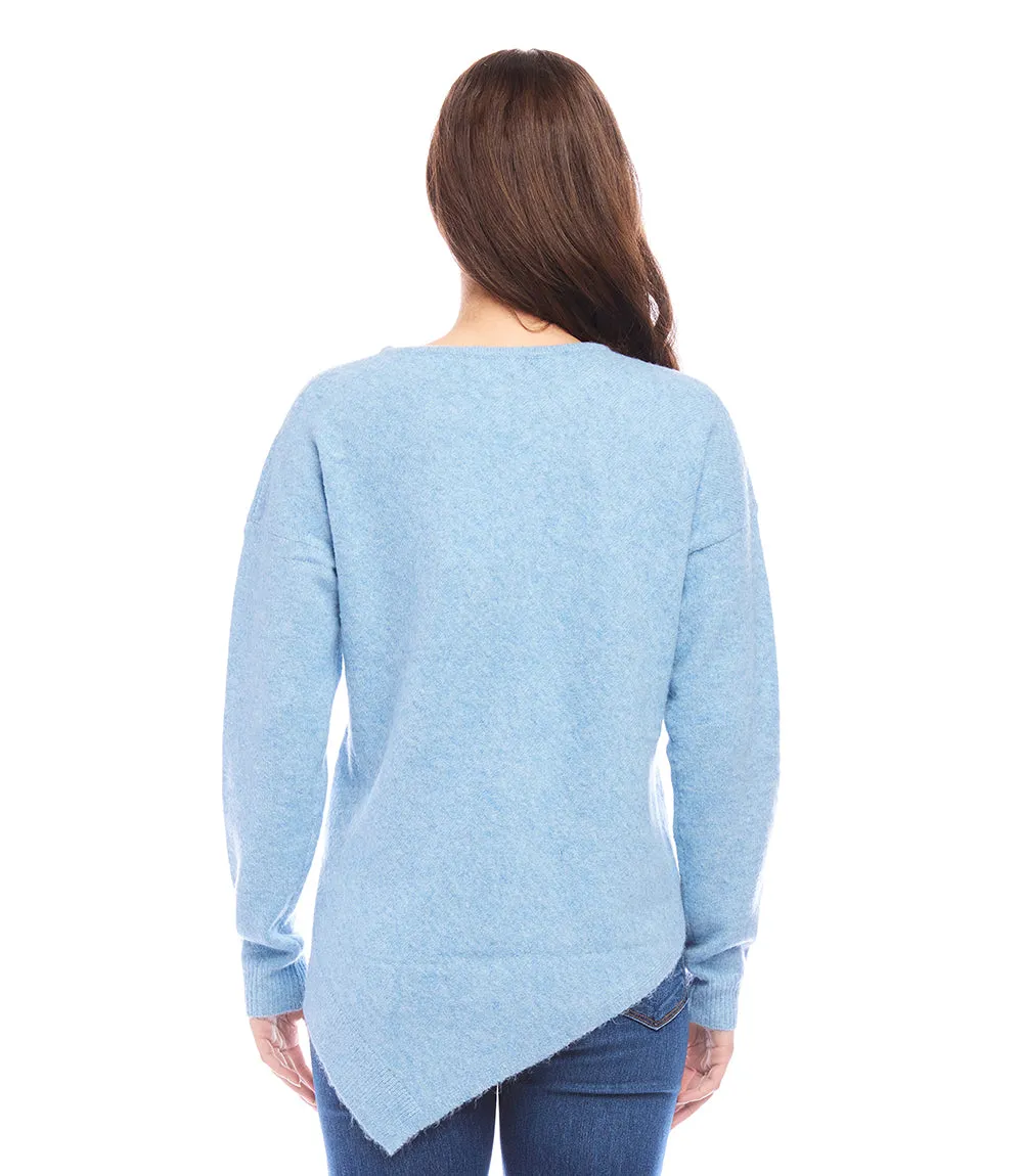 Petite Size Asymmetric Hem Sweater