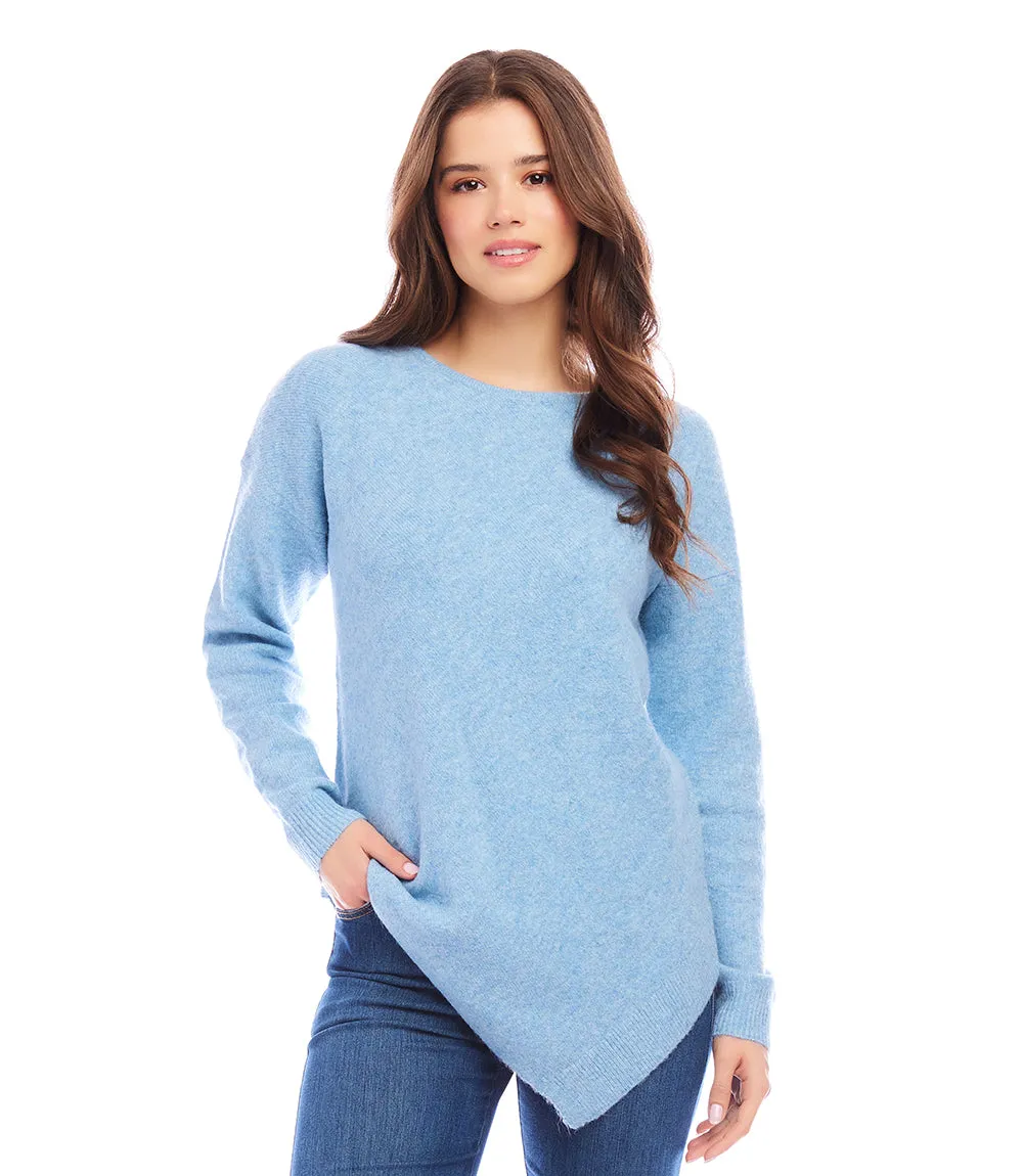 Petite Size Asymmetric Hem Sweater