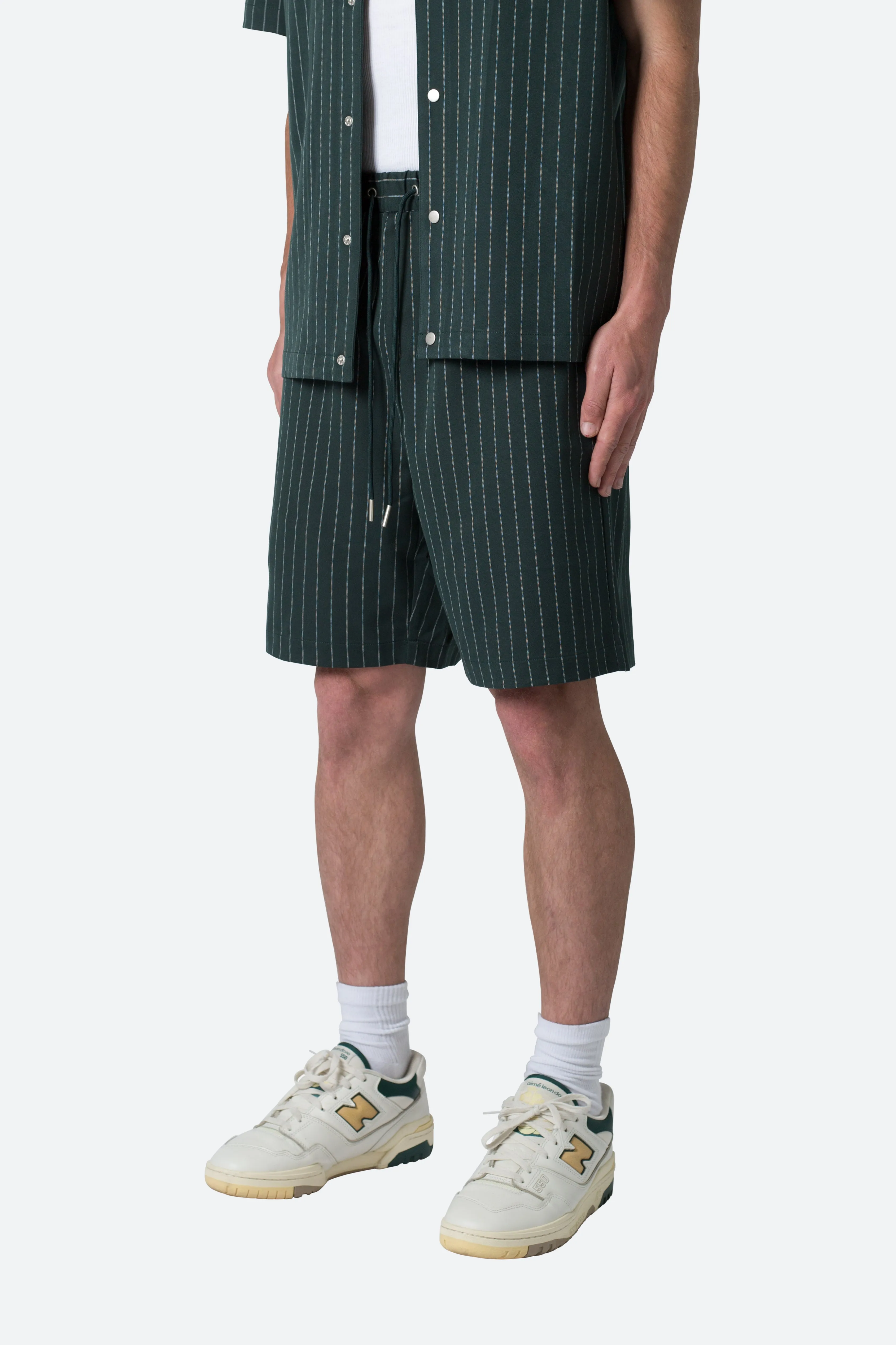 Pinstripe Shorts - Green