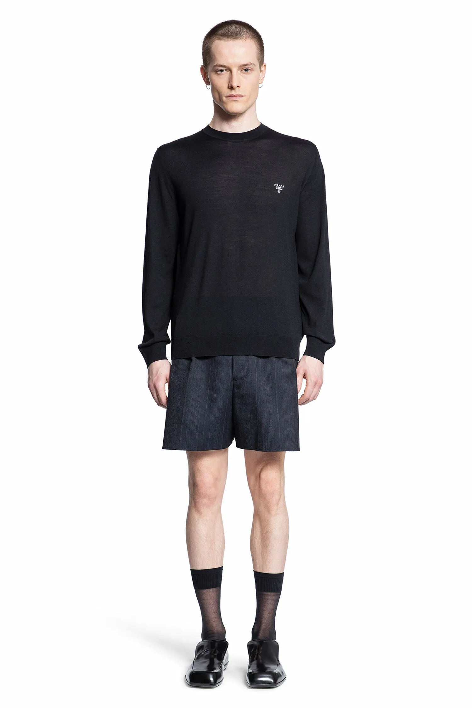 PRADA MAN BLACK KNITWEAR